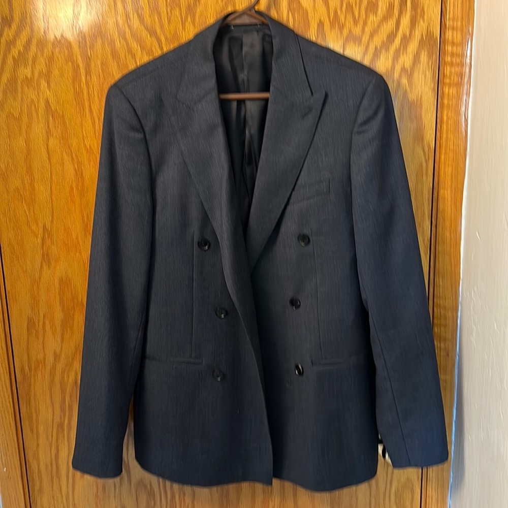Men's Double Breasted Navy Blue Blazer 38R